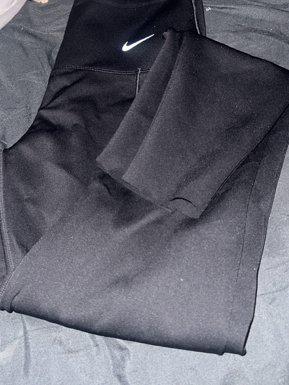 Nike Black Leggings with White Swoosh